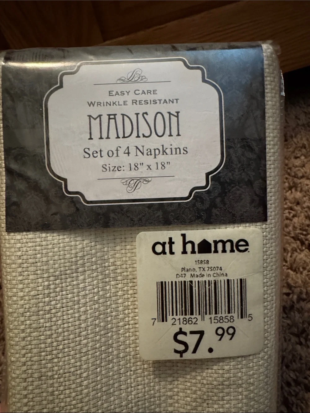 Madison Cream Napkins Set of 4